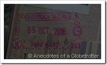 Cuba Immigration Stamp