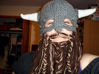 Crochet Viking hat