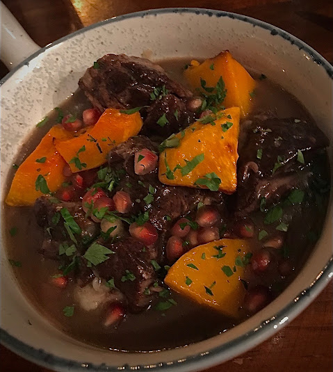 Gaston, stewed lamb pomegranate