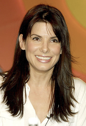 Sandra Bullock Long Straight Layered Hairstyle