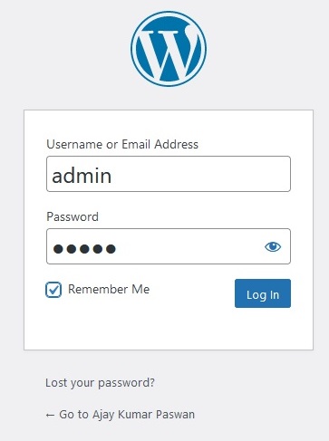 wordpress login image