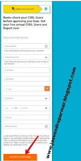 How to create Cibil score account
