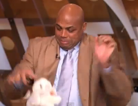 Charles Barkley freaked out by toy stuffed bunny on Inside the NBA's Chinese New Year celebration