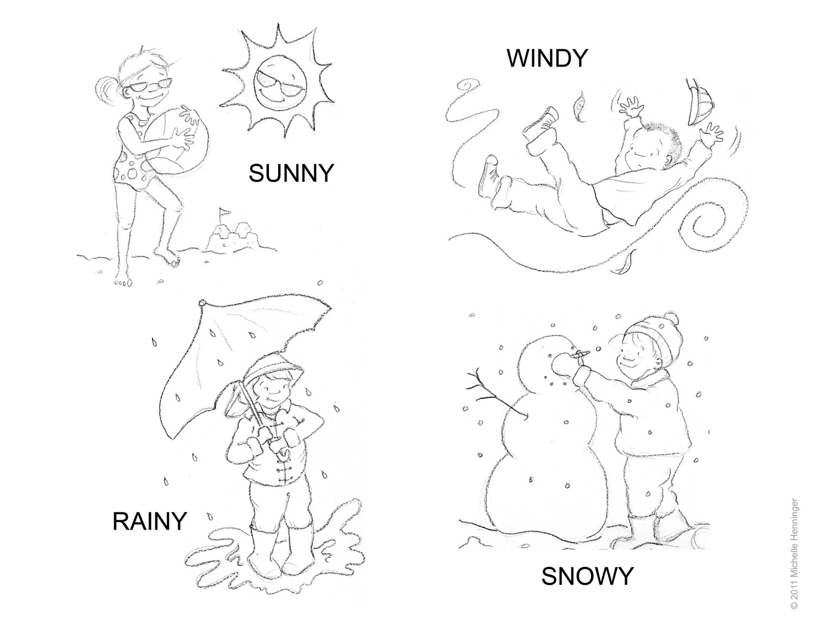 related weather Michelle Weather worksheets free Henninger: Sheet  Coloring