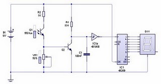 IR (Infra Red) Sensor with 7-Segment Display