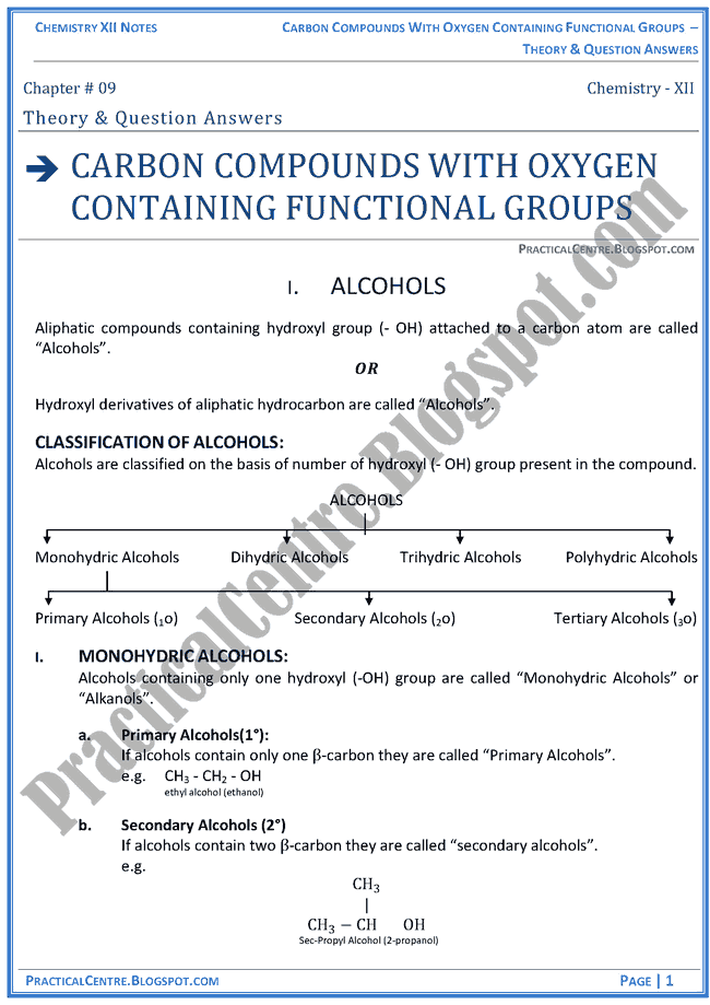 compounds-with-oxygen-containing-functional-groups-theory-and-question-answers-chemistry-12th
