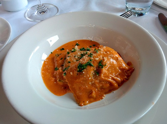 Butternut Squash Ravioli in Tomato Cream Sauce