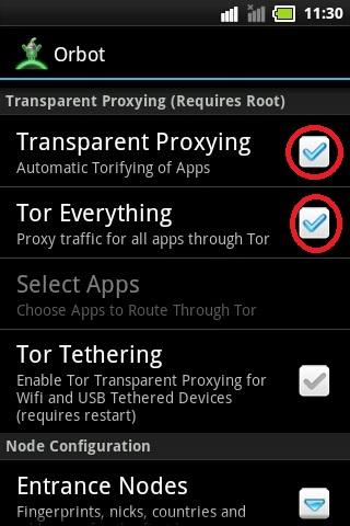 Orbot Proxying