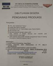 Info Lowongan Kerja Terbaru PT Multi Indomandiri