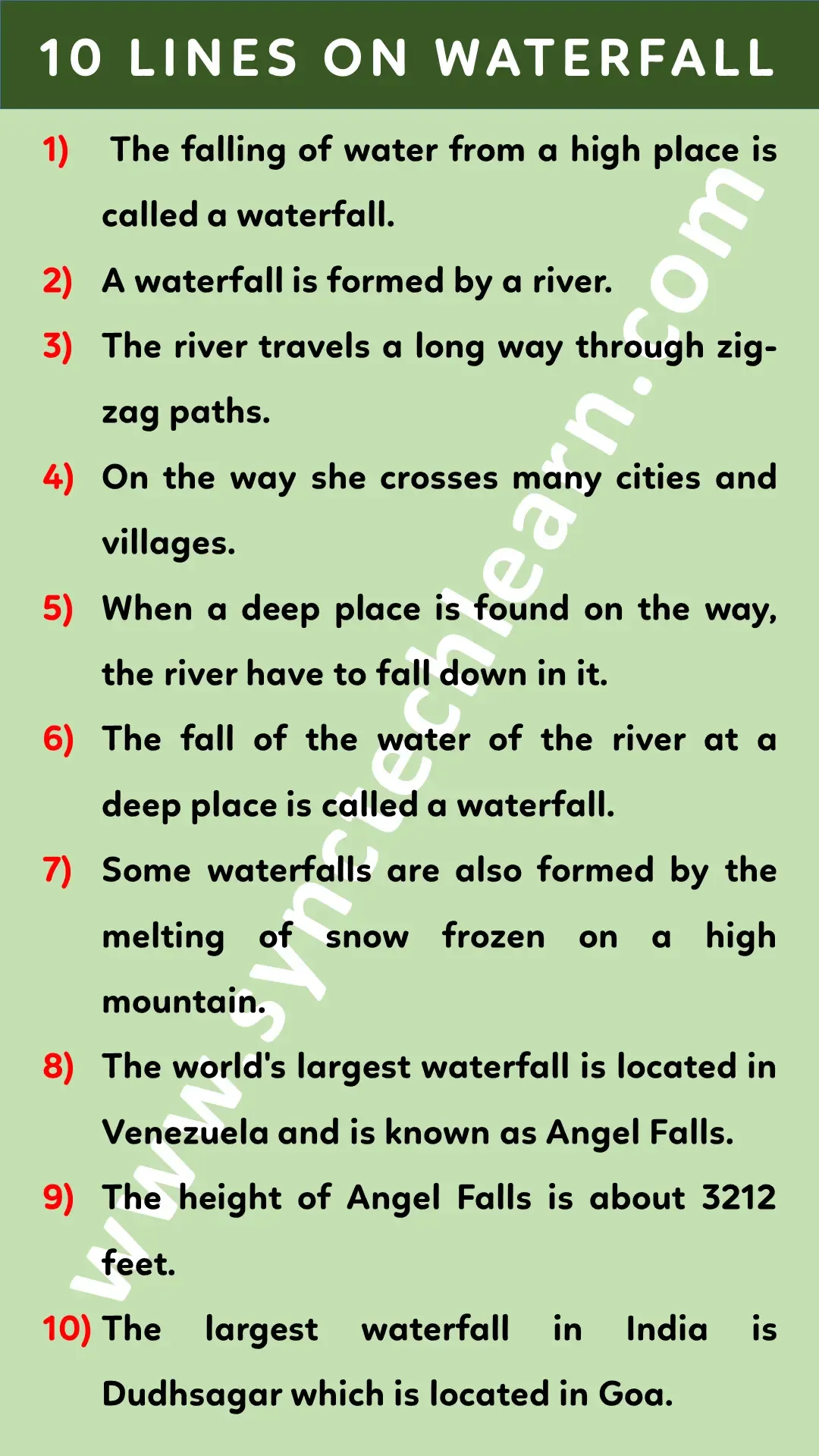 10 lines on waterfall in english 10 lines on waterfall in english