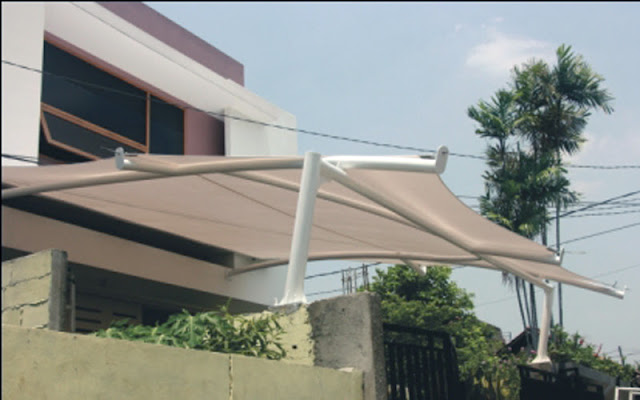  Tenda membrane untuk teras depan rumah