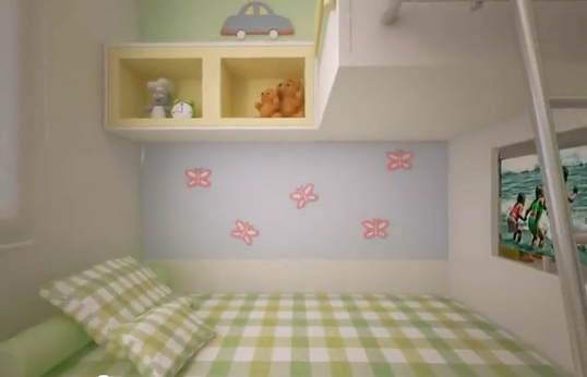 DORMITORIO EN COLORES PASTEL CON LITERA INFANTIL