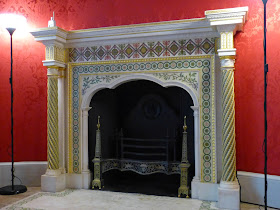 The Robert Adam fireplace in the Round Drawing Room, Strawberry Hill