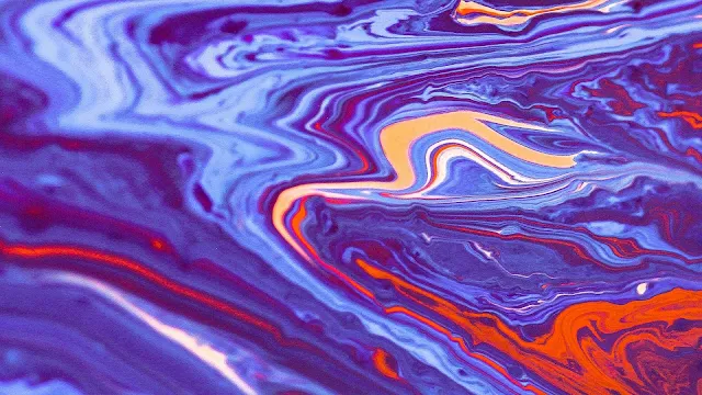 Paint, Liquid, Blue, Red, Fluid Art