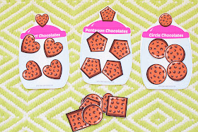 Valentine's Day Themed Unit: Chocolate Shapes Sorting Activity