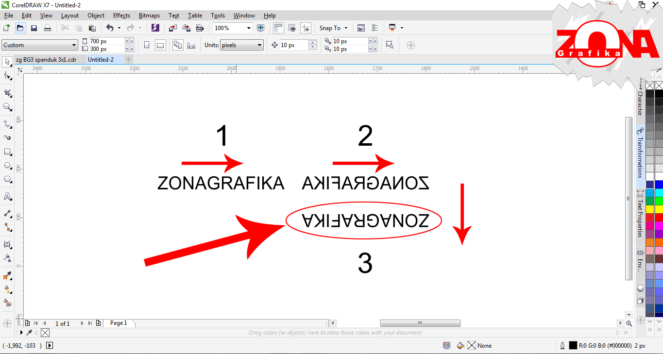 Cara Membuat Tulisan  Melingkar Dengan  Corel Draw  X7  