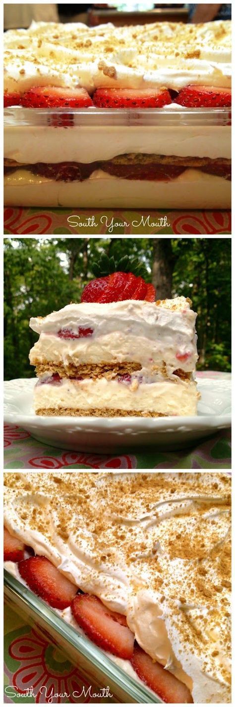 South Your Mouth: Strawberry Cream Cheese Icebox Cake (Southern dessert recipe)