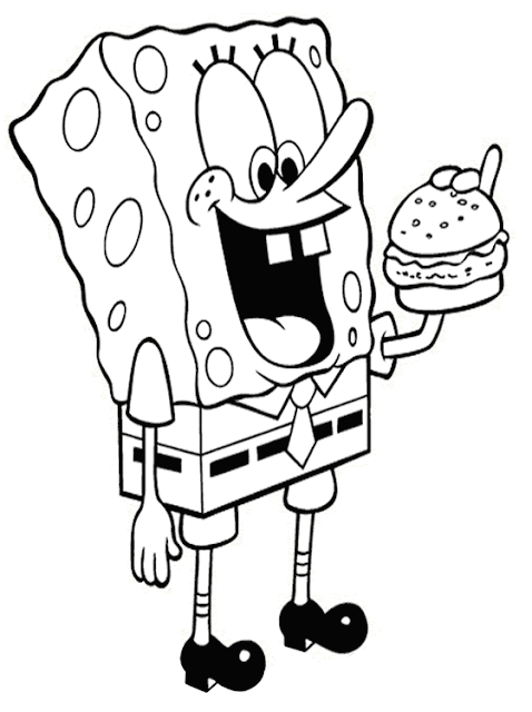 spongebob colouring pages for kids printable