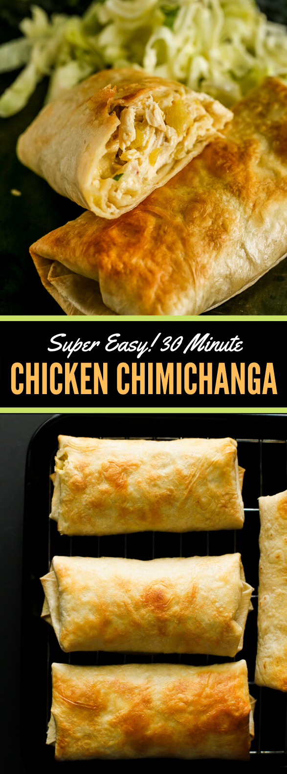 Easy 30-Minute Chicken Chimichanga Recipe #appetizers #dinner