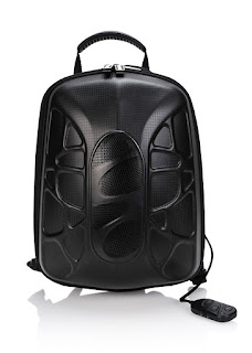 TRAKK Shell Waterproof Lightweight Bluetooth Enabled Wireless Maxbass Speaker LED Light Backpack