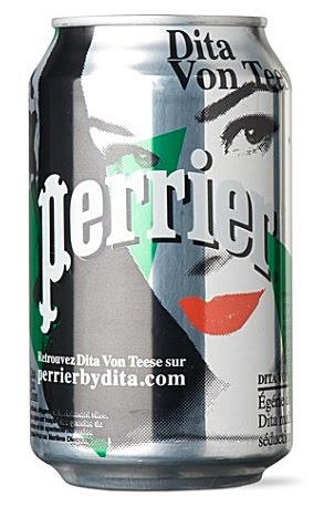  with a limited edition glamorous Dita Von Teese and Perrier water