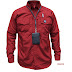 Kemeja Merah maroon tactical M-TAC lengan Panjang