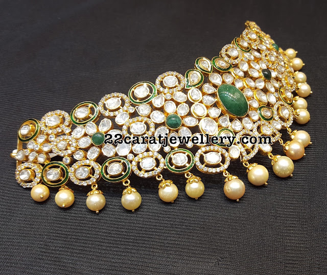 Unique Pachi Work Choker by Mahalaxmi Jewellers