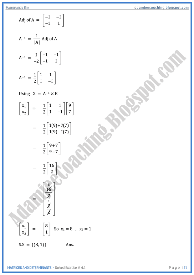 matrices-and-determinants-exercise-4-4-part-ii-mathematics-11th