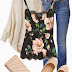 Denim Jeans With Floral Blouse And Cardigan