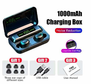 TWS Wireless Bluetooth Headphones 5.0 2200mAh Wireless Headphones Charging Box with Microphone Sports Waterproof Earphones