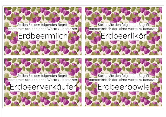 Umschreiben Sie ...: Erdbeeren (leicht)