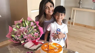 Shilpa Shetty with her son vivaan