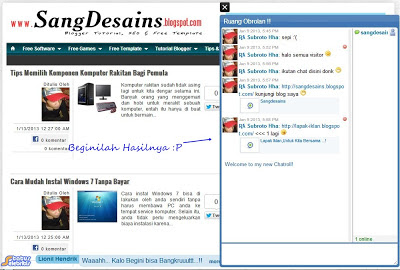 membuat chat room di blog