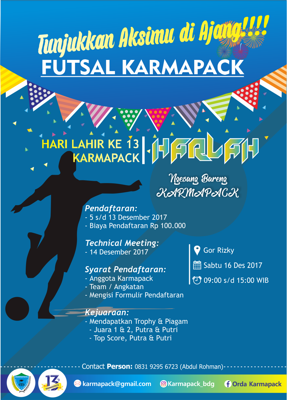 Contoh Desain Pamflet Turnamen Futsal Cdr Info Sain dan