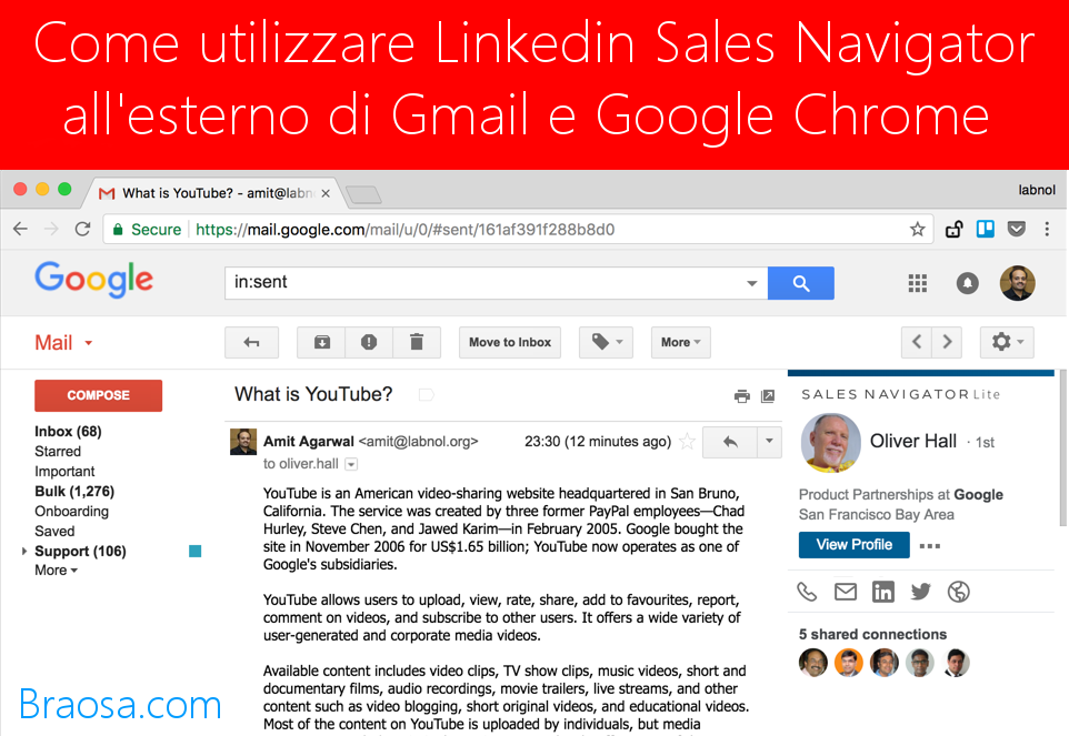 Come utilizzare LinkedIn Sales Navigator all'esterno di Gmail e Google Chrome