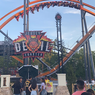 Jersey Devil Coaster Inversion Over Entrance Six Flags Great Adventure