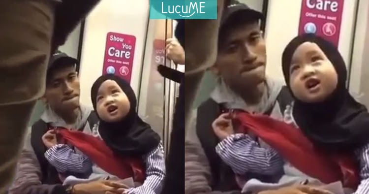 Anak Kecil Cantik Berjilbab Ini Bershalawat di Kereta 