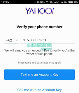 cara daftar buat email baru di yahoo lewat hp