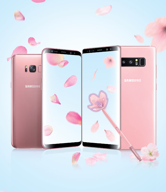 Samsung smartphones in Rose Pink versus Soft Pink. Which would you choose?