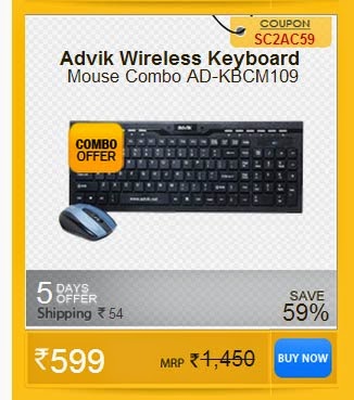 Advik Wireless Keyboard & Mouse Combo AD-KBCM109