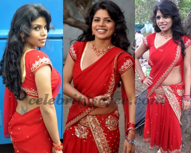 Javno Isshiki Red Saree Blouse