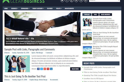 Clearbusiness Blogger Template