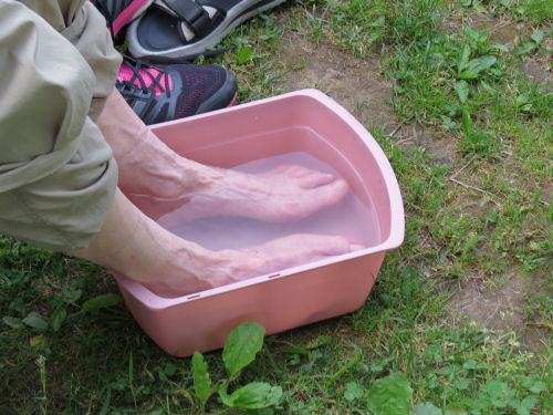 soaking feet