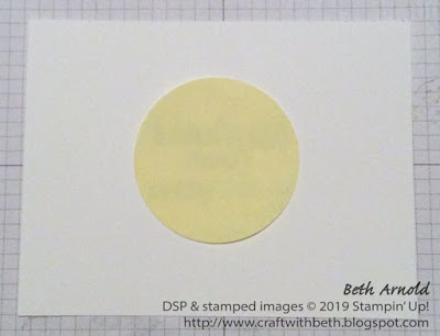 Craft with Beth: Stampin' Up! Abstract Impressions stam set card World Kindness Day masking reverse masking Painted Harvest Subtle Embossing Folder Circle Punch