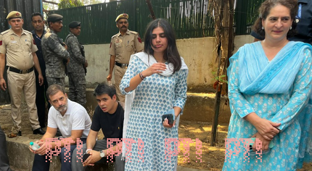 प्रियंका गांधी की बेटी मिराया ने डाला पहला वोट, युवाओं से मतदान की अपील