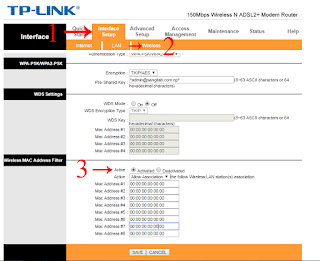 TP link Router Setting (MAC address Setting).