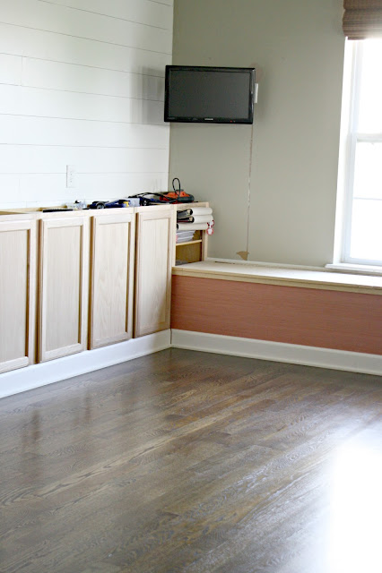 Cabinet storage in craft room