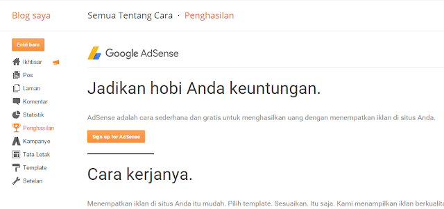 Cara Mendaftarkan Blog Ke Google Adsen Untuk Memperoleh Penghasilan