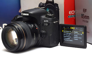 Canon EOS 77D Lensa Fix 85mm f/1.8 USM TouchScreen