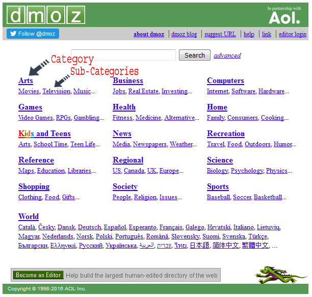 dmoz Aol